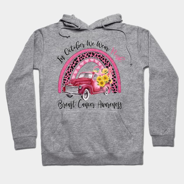 In October We Wear Pink Breast Cancer Awareness Hoodie by little.tunny